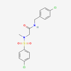 molecular formula C16H16Cl2N2O3S B7700493 2-(N-methyl4-chlorobenzenesulfonamido)-N-(4-sulfamoylphenyl)acetamide 