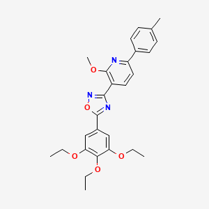 3-(2-methoxy-6-(p-tolyl)pyridin-3-yl)-5-(3,4,5-triethoxyphenyl)-1,2,4-oxadiazole