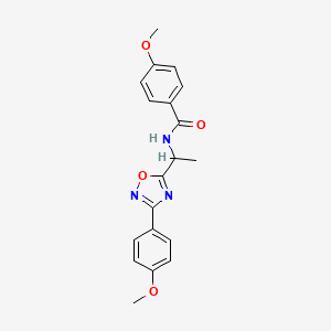 4-methoxy-N-(1-(3-(4-methoxyphenyl)-1,2,4-oxadiazol-5-yl)ethyl)benzamide