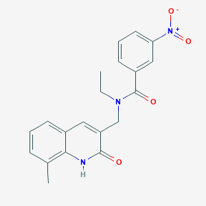 N-ethyl-N-((2-hydroxy-8-methylquinolin-3-yl)methyl)-3-nitrobenzamide