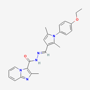 (E)-N'-((1-(4-ethoxyphenyl)-2,5-dimethyl-1H-pyrrol-3-yl)methylene)-2-methylimidazo[1,2-a]pyridine-3-carbohydrazide