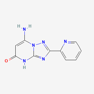 molecular formula C10H8N6O B7700554 7-Amino-2-pyridin-2-yl-4H-[1,2,4]triazolo[1,5-a]pyrimidin-5-one CAS No. 1211486-06-4