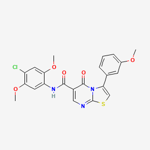 1,3-dimethyl 5-[3-(3-methoxyphenyl)-5-oxo-5H-[1,3]thiazolo[3,2-a]pyrimidine-6-amido]benzene-1,3-dicarboxylate