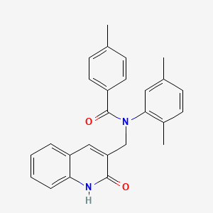 N-(2,5-dimethylphenyl)-N-((2-hydroxyquinolin-3-yl)methyl)-4-methylbenzamide