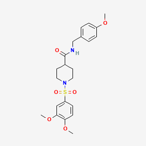 1-((3,4-dimethoxyphenyl)sulfonyl)-N-(4-methoxybenzyl)piperidine-4-carboxamide