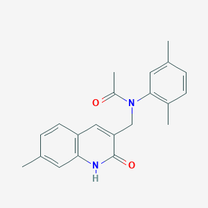 molecular formula C21H22N2O2 B7700591 N-(2,5-dimethylphenyl)-N-((2-hydroxy-7-methylquinolin-3-yl)methyl)acetamide 