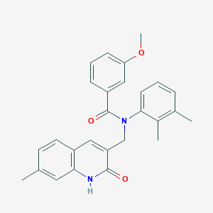 N-(2,3-dimethylphenyl)-N-((2-hydroxy-7-methylquinolin-3-yl)methyl)-3-methoxybenzamide