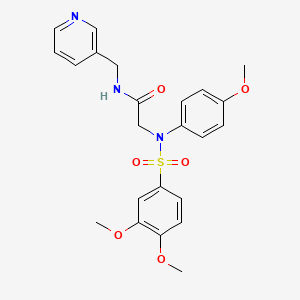 molecular formula C23H25N3O6S B7700633 2-(3,4-dimethoxy-N-(4-methoxyphenyl)phenylsulfonamido)-N-(pyridin-3-ylmethyl)acetamide 