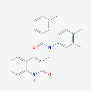 N-(3,4-dimethylphenyl)-N-((2-hydroxyquinolin-3-yl)methyl)-3-methylbenzamide