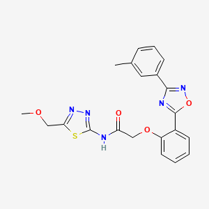 N-(5-(methoxymethyl)-1,3,4-thiadiazol-2-yl)-2-(2-(3-(m-tolyl)-1,2,4-oxadiazol-5-yl)phenoxy)acetamide