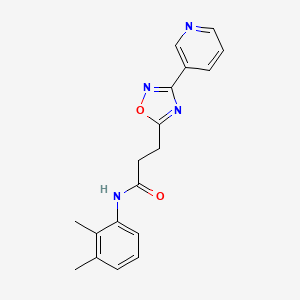 molecular formula C18H18N4O2 B7700696 N-(2,3-dimethylphenyl)-3-(3-(pyridin-3-yl)-1,2,4-oxadiazol-5-yl)propanamide 