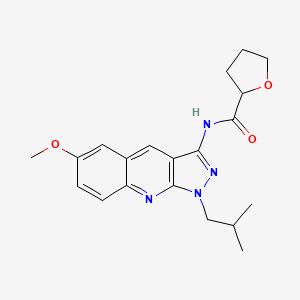 N-(1-isobutyl-6-methoxy-1H-pyrazolo[3,4-b]quinolin-3-yl)tetrahydrofuran-2-carboxamide