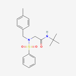 molecular formula C20H26N2O3S B7700735 2-{N-[(4-methylphenyl)methyl]benzenesulfonamido}-N-(2,4,6-trimethylphenyl)acetamide 