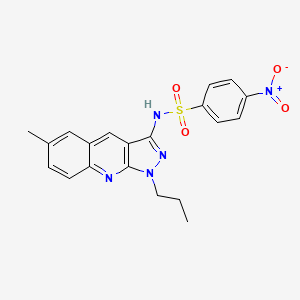 N-(6-methyl-1-propyl-1H-pyrazolo[3,4-b]quinolin-3-yl)-4-nitrobenzenesulfonamide