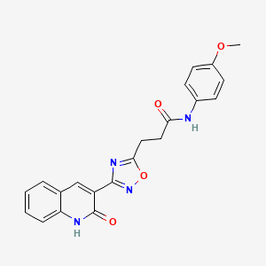 3-(3-(2-hydroxyquinolin-3-yl)-1,2,4-oxadiazol-5-yl)-N-(4-methoxyphenyl)propanamide