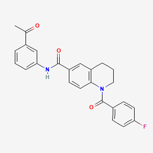 N-(3-acetylphenyl)-1-(4-fluorobenzoyl)-1,2,3,4-tetrahydroquinoline-6-carboxamide