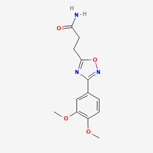 3-(3-(3,4-dimethoxyphenyl)-1,2,4-oxadiazol-5-yl)propanamide