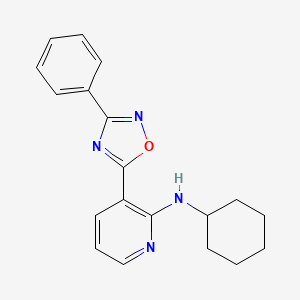 N-cyclohexyl-3-(3-phenyl-1,2,4-oxadiazol-5-yl)pyridin-2-amine