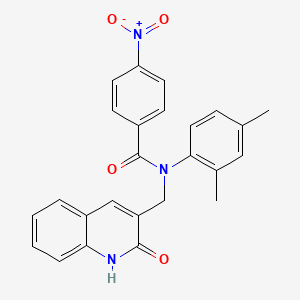 N-(2,4-dimethylphenyl)-N-((2-hydroxyquinolin-3-yl)methyl)-4-nitrobenzamide