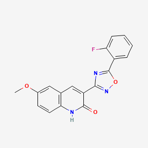 molecular formula C18H12FN3O3 B7700840 3-(5-(2-fluorophenyl)-1,2,4-oxadiazol-3-yl)-6-methoxyquinolin-2-ol 