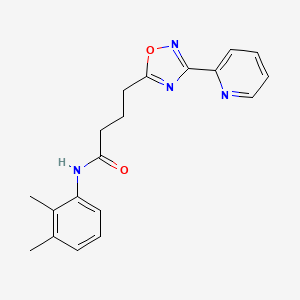 molecular formula C19H20N4O2 B7700861 N-(2,3-dimethylphenyl)-4-(3-(pyridin-2-yl)-1,2,4-oxadiazol-5-yl)butanamide 