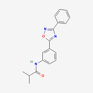 N-(3-(3-phenyl-1,2,4-oxadiazol-5-yl)phenyl)isobutyramide