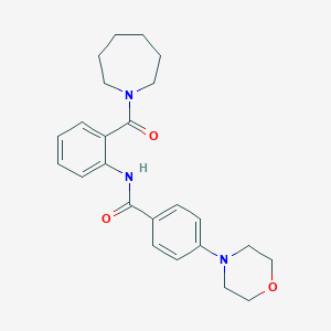 N-(2-(Azepane-1-carbonyl)phenyl)-4-morpholinobenzamide