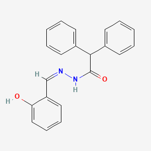 molecular formula C21H18N2O2 B7700910 2,2-diphenyl-N'-(propan-2-ylidene)acetohydrazide 