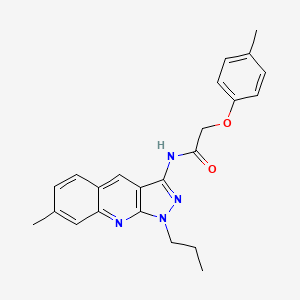 N-(7-methyl-1-propyl-1H-pyrazolo[3,4-b]quinolin-3-yl)-2-(p-tolyloxy)acetamide