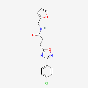 3-(3-(4-chlorophenyl)-1,2,4-oxadiazol-5-yl)-N-(furan-2-ylmethyl)propanamide