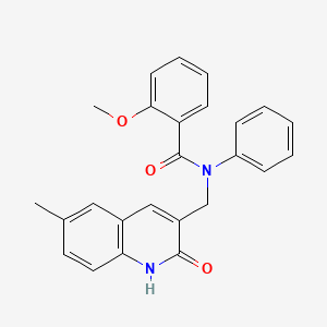 N-((2-hydroxy-6-methylquinolin-3-yl)methyl)-2-methoxy-N-phenylbenzamide