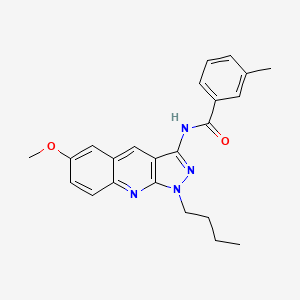 N-(1-butyl-6-methoxy-1H-pyrazolo[3,4-b]quinolin-3-yl)-3-methylbenzamide