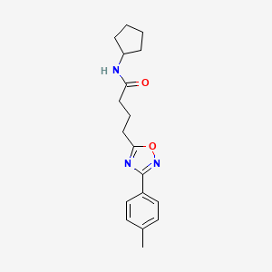 N-cyclopentyl-4-(3-(p-tolyl)-1,2,4-oxadiazol-5-yl)butanamide