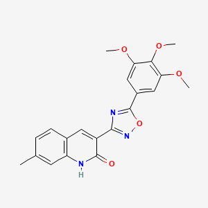 7-methyl-3-(5-(3,4,5-trimethoxyphenyl)-1,2,4-oxadiazol-3-yl)quinolin-2-ol