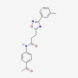 N-(4-acetylphenyl)-3-(3-(m-tolyl)-1,2,4-oxadiazol-5-yl)propanamide