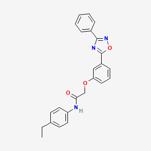 N-(4-ethylphenyl)-2-(3-(3-phenyl-1,2,4-oxadiazol-5-yl)phenoxy)acetamide