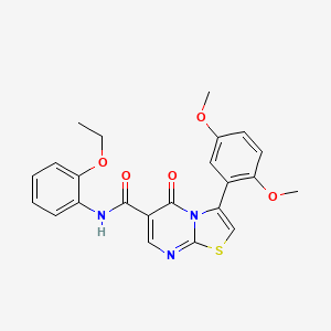 3-(2,5-dimethoxyphenyl)-N-(4-fluorophenyl)-5-oxo-5H-[1,3]thiazolo[3,2-a]pyrimidine-6-carboxamide