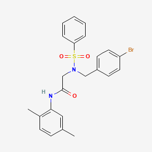 2-{N-[(4-bromophenyl)methyl]benzenesulfonamido}-N-(2-phenylethyl)acetamide