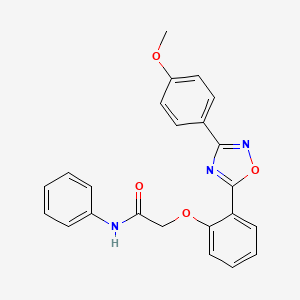 2-(2-(3-(4-methoxyphenyl)-1,2,4-oxadiazol-5-yl)phenoxy)-N-phenylacetamide