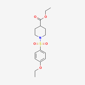 molecular formula C16H23NO5S B7701080 Ethyl 1-((4-ethoxyphenyl)sulfonyl)piperidine-4-carboxylate CAS No. 380459-42-7