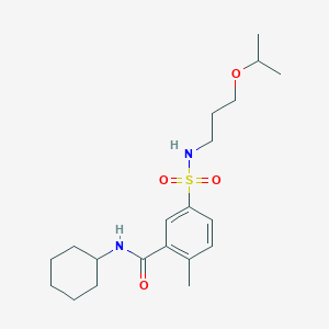 N-cyclohexyl-5-(N-(3-isopropoxypropyl)sulfamoyl)-2-methylbenzamide