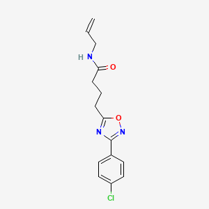 molecular formula C15H16ClN3O2 B7701140 N-allyl-4-(3-(4-chlorophenyl)-1,2,4-oxadiazol-5-yl)butanamide 