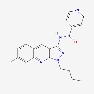 N-(1-butyl-7-methyl-1H-pyrazolo[3,4-b]quinolin-3-yl)isonicotinamide