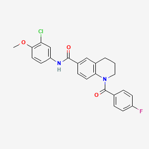 N-(3-chloro-4-methoxyphenyl)-1-(4-fluorobenzoyl)-1,2,3,4-tetrahydroquinoline-6-carboxamide