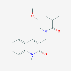 N-((2-hydroxy-8-methylquinolin-3-yl)methyl)-N-(2-methoxyethyl)isobutyramide