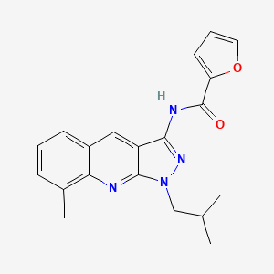 N-(1-isobutyl-8-methyl-1H-pyrazolo[3,4-b]quinolin-3-yl)furan-2-carboxamide