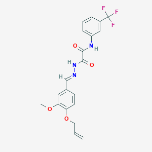 molecular formula C20H18F3N3O4 B7701250 (E)-2-(2-(4-(allyloxy)-3-methoxybenzylidene)hydrazinyl)-2-oxo-N-(3-(trifluoromethyl)phenyl)acetamide 