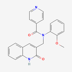 N-((2-hydroxyquinolin-3-yl)methyl)-N-(2-methoxyphenyl)isonicotinamide