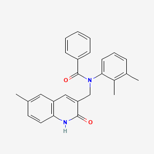 molecular formula C26H24N2O2 B7701272 N-(2,3-dimethylphenyl)-N-((2-hydroxy-6-methylquinolin-3-yl)methyl)benzamide 