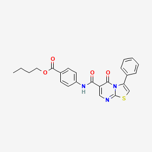 molecular formula C24H21N3O4S B7701276 N-(4-bromo-2-fluorophenyl)-5-oxo-3-phenyl-5H-[1,3]thiazolo[3,2-a]pyrimidine-6-carboxamide 